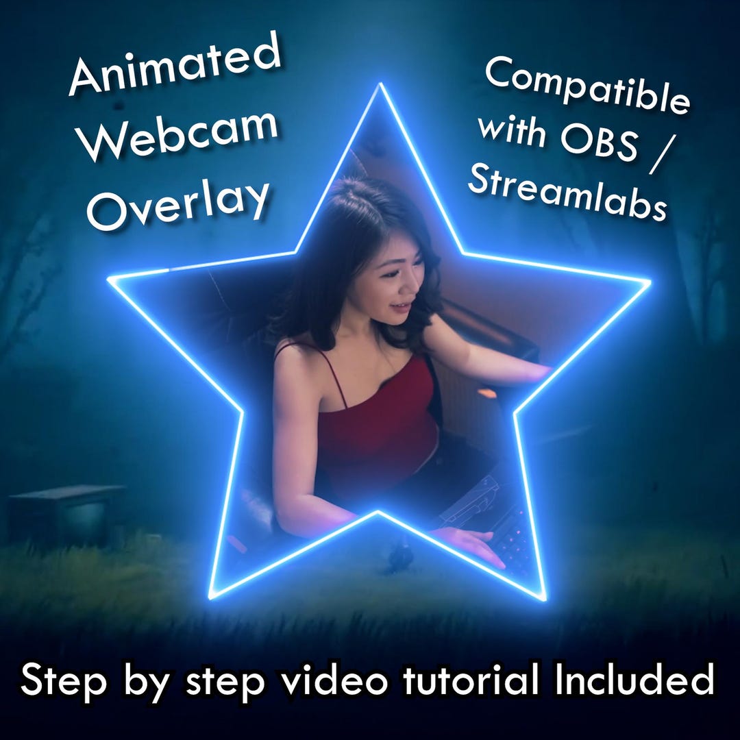 Webcam Overlay Twitch | Obs | Streamlabs | Animated Facecam Frame ...