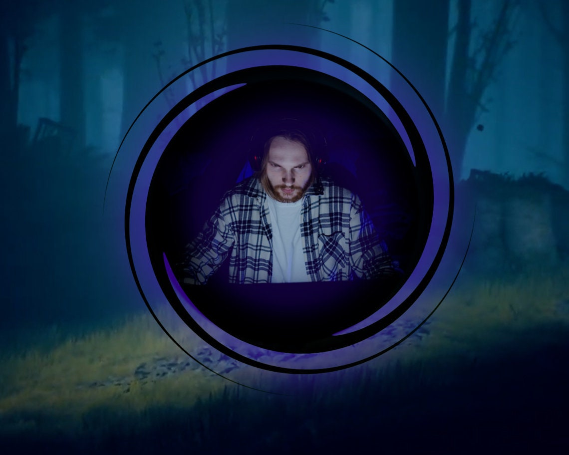 Webcam Overlay Twitch Circular | Facecam Frame | Camera Border | Obs ...