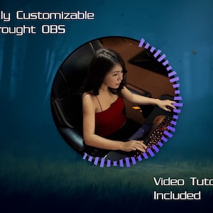 Webcam Overlay Twitch Circular | facecam frame | camera border | obs | streamlabs | animated | Rotation gradient  color