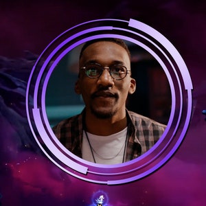 Webcam Overlay Twitch Circular | facecam frame | camera border | obs | streamlabs | animated | concentric circles 2