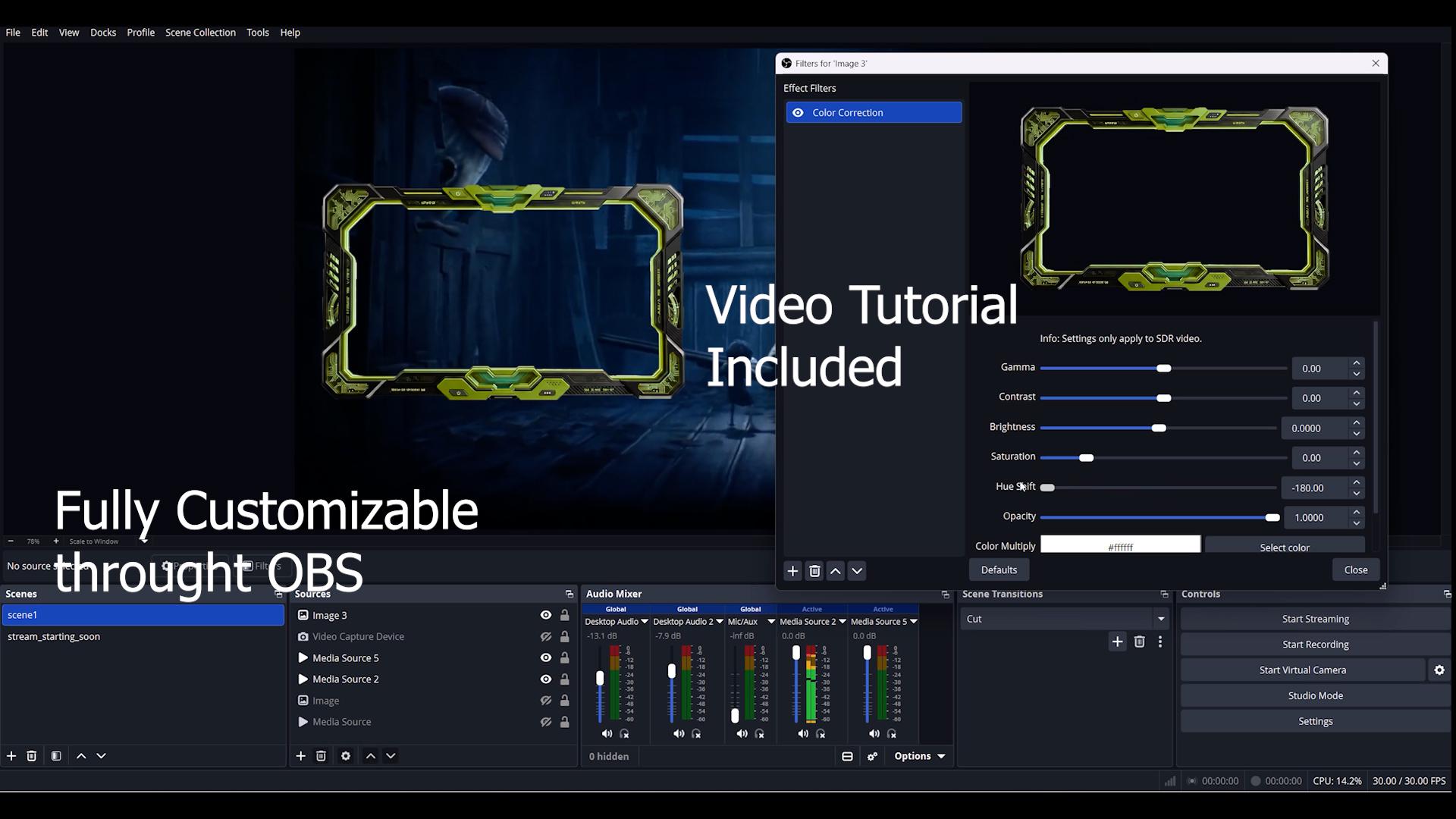 Webcam Overlay Twitch | Obs | Streamlabs | Static Facecam Frame ...