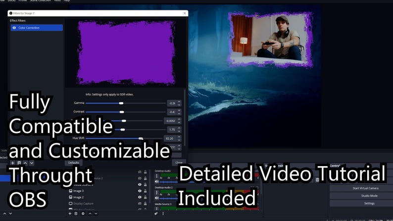 Webcam Overlay Twitch | Obs | Streamlabs | Animated Facecam Frame ...