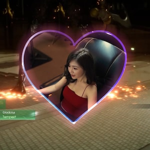 Valentine&#39;s Day Twitch Webcam Overlay Animated Heart, webcam frame, facecam overlay, webcam border, twitch webcam overlay