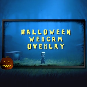 Twitch Animowana Nakładka Kamery Internetowej Halloween Pumpkin, ramka kamery internetowej, nakładka Facecam, obramowanie kamery internetowej, nakładka kamery internetowej Twitch