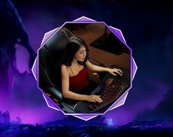Webcam Overlay Twitch | obs | streamlabs | Animated facecam frame | Custom Shape | Rotating Polygons