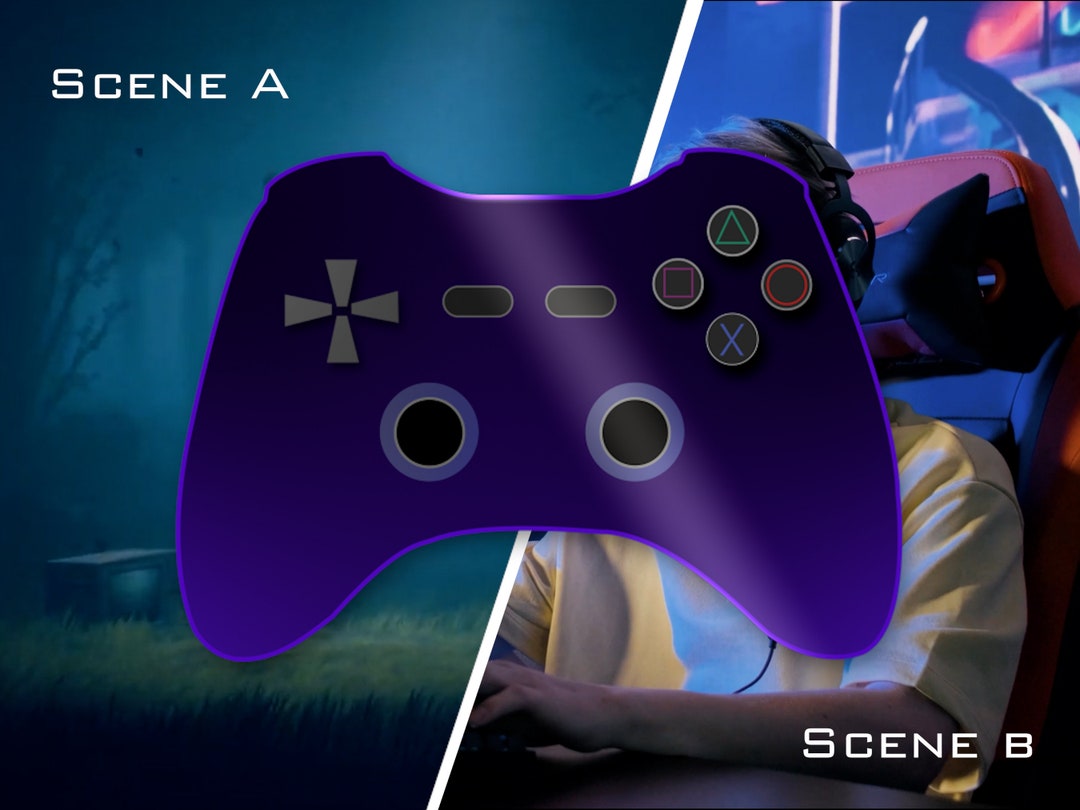 Streamer Raction Corner Stinger Transition | Obs | Twitch | Stream | Gamepad Animated | for ...