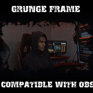 Webcam Overlay Twitch | obs | streamlabs | facecam frame | Custom Shape | Grunge