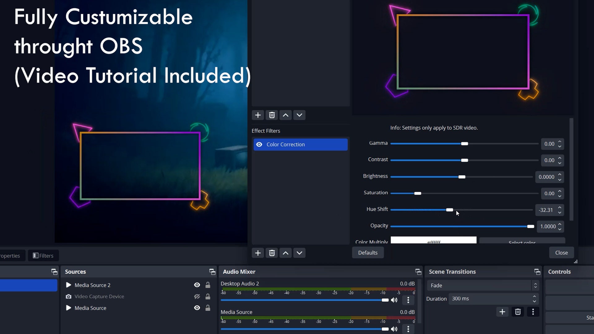 Webcam Overlay Twitch | Obs | Streamlabs | Animated Facecam Frame ...