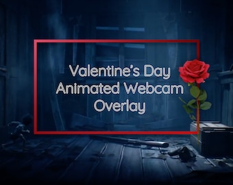 Valentinstag animiertes Twitch Webcam Overlay (Webm-Datei)