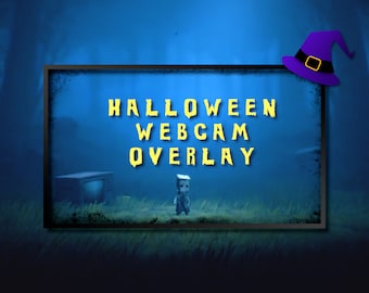 Sovrapposizione webcam Twitch con cappello da strega di Halloween (PNG)
