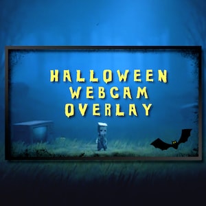 Twitch Animated Halloween Bat Webcam Overlay, ramka webcam, nakładka facecam, obramowanie webcam, nakładka webcam twitch