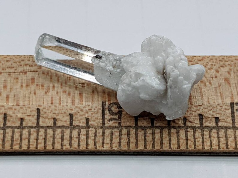Natural Beryl var Pakistan Shigar 26.60 Ct DT Aquamarine Crystal w Quartz