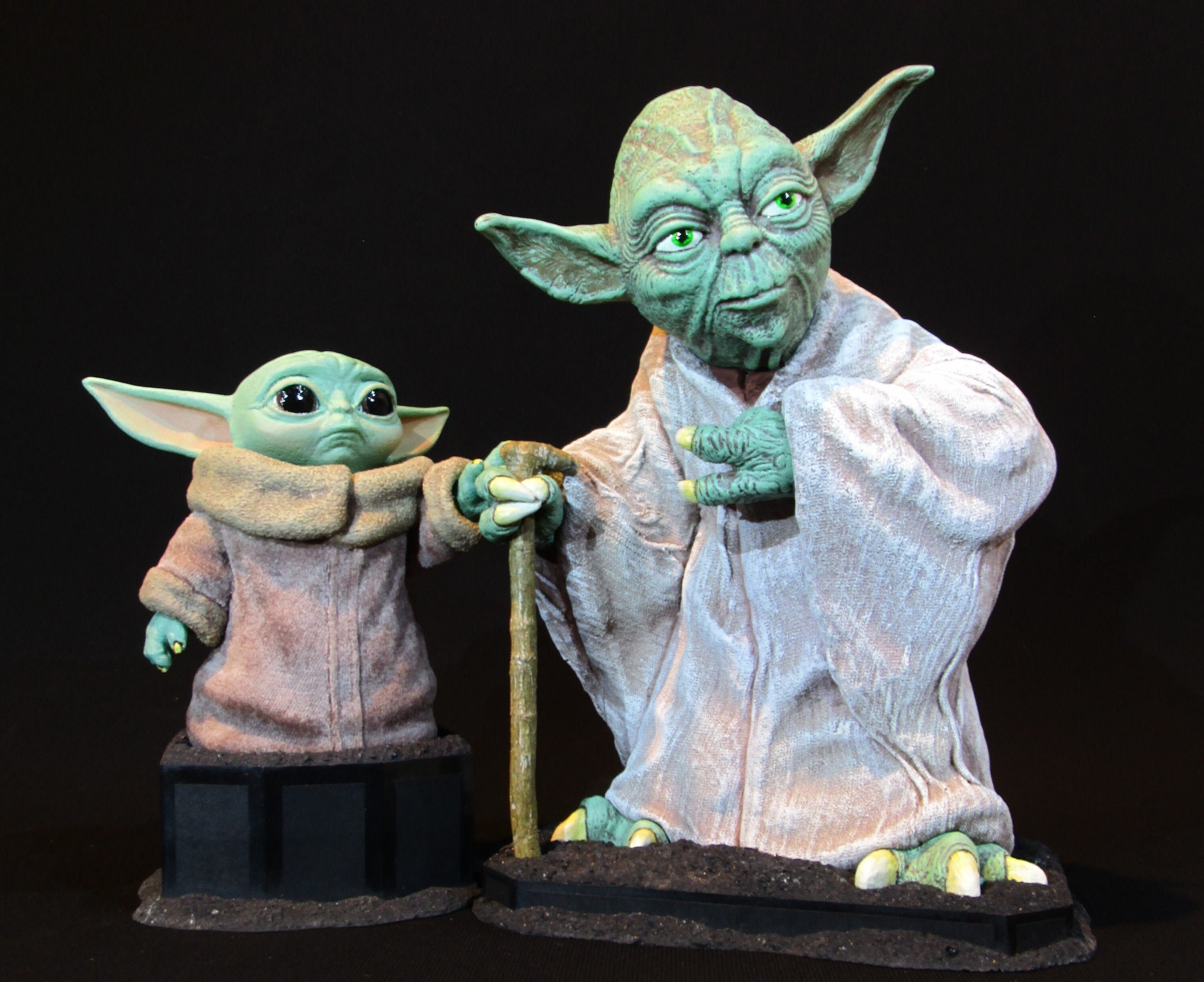 Ensemble De Figurines Personnalisees Yoda Baby Yoda Ensemble Etsy France