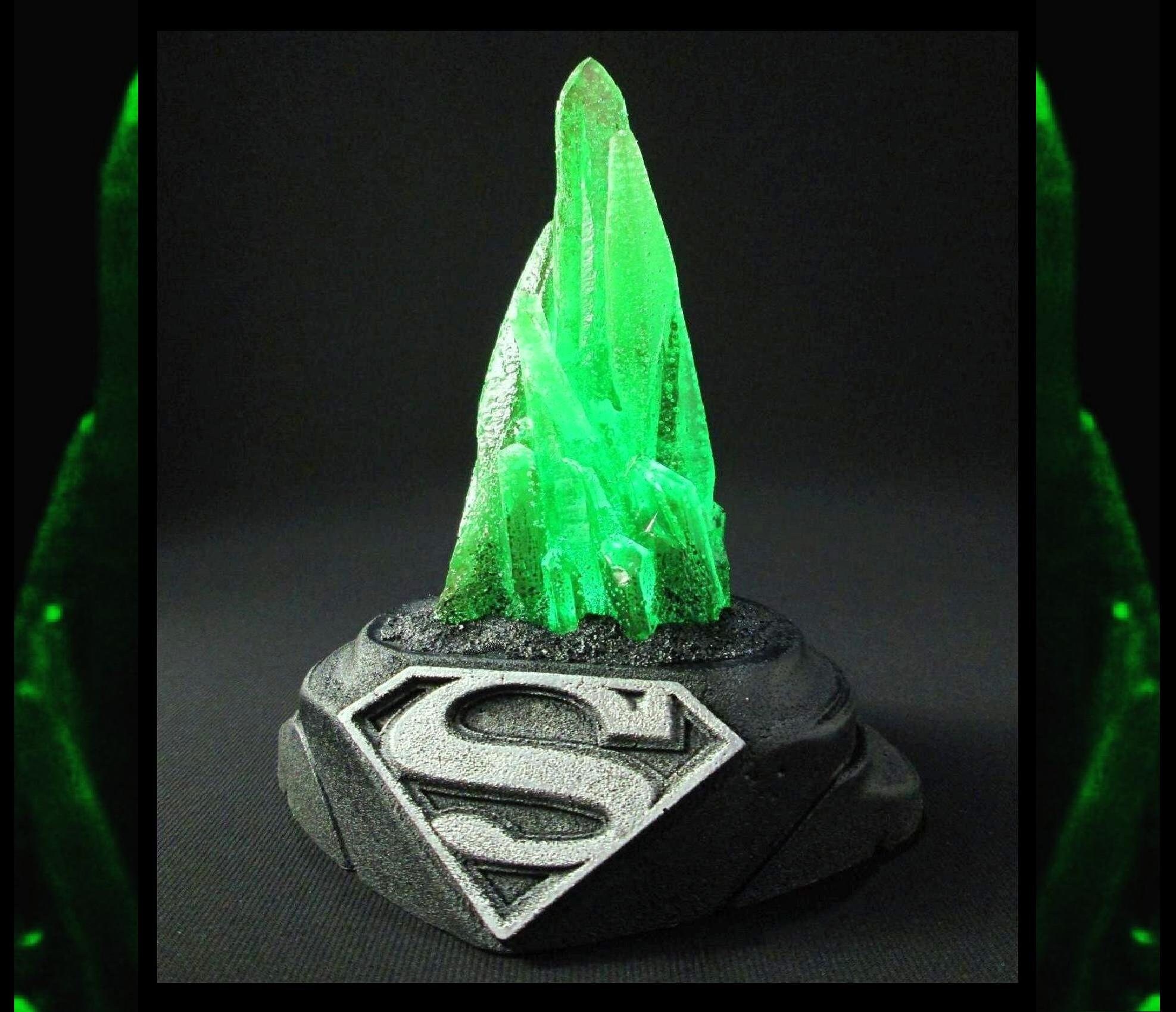Superman Kryptonite Crystal Prop Replica Statue Glow in the dark with…