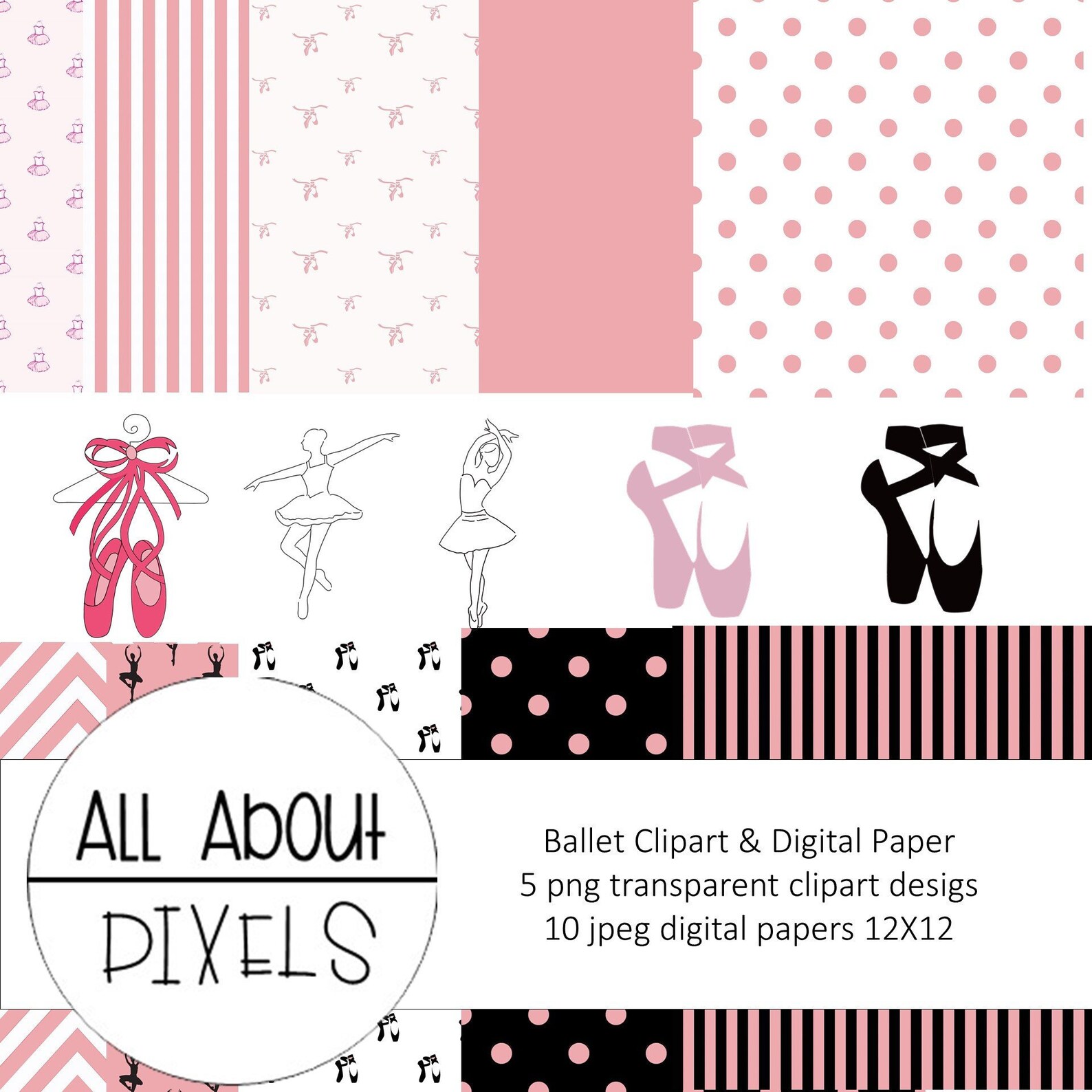 ballet clip art ballet digital paper