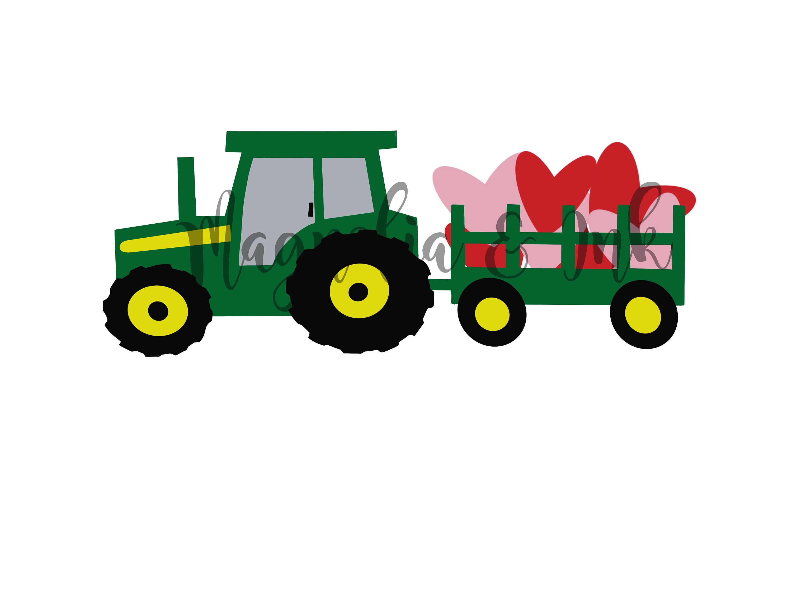 Tractor Valentine PNG / Tractor valentine Sublimation / Heat | Etsy