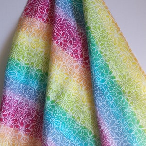 Rainbow flannel baby blanket