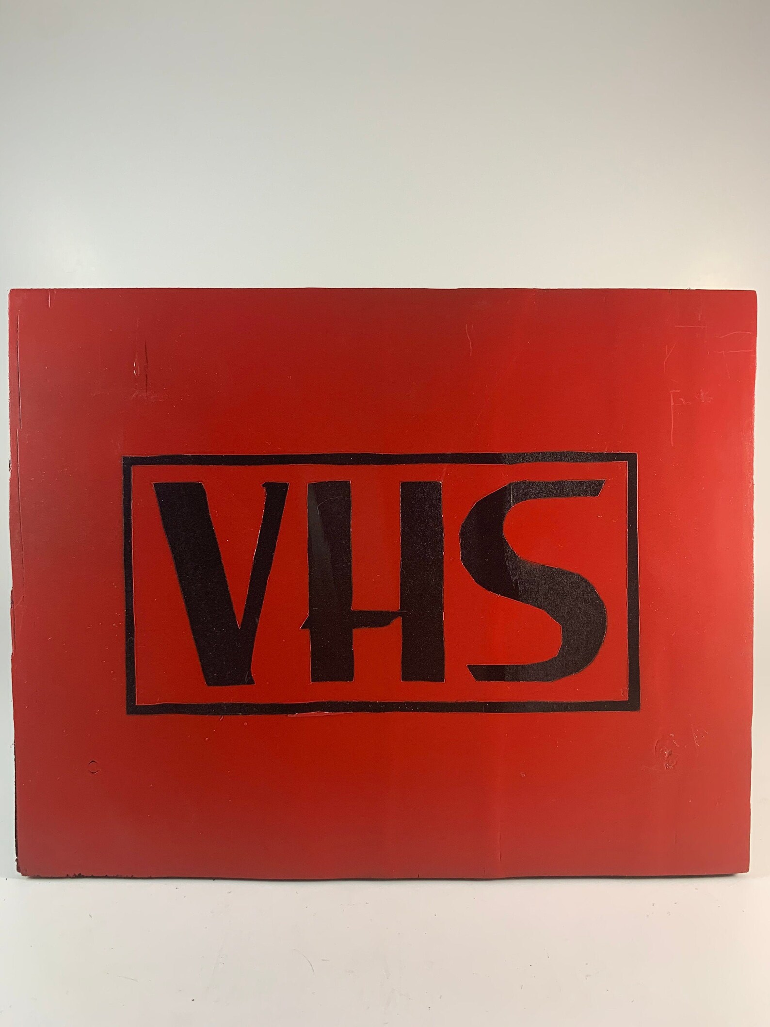 Wood Sign VHS Logo Black and Red | Etsy