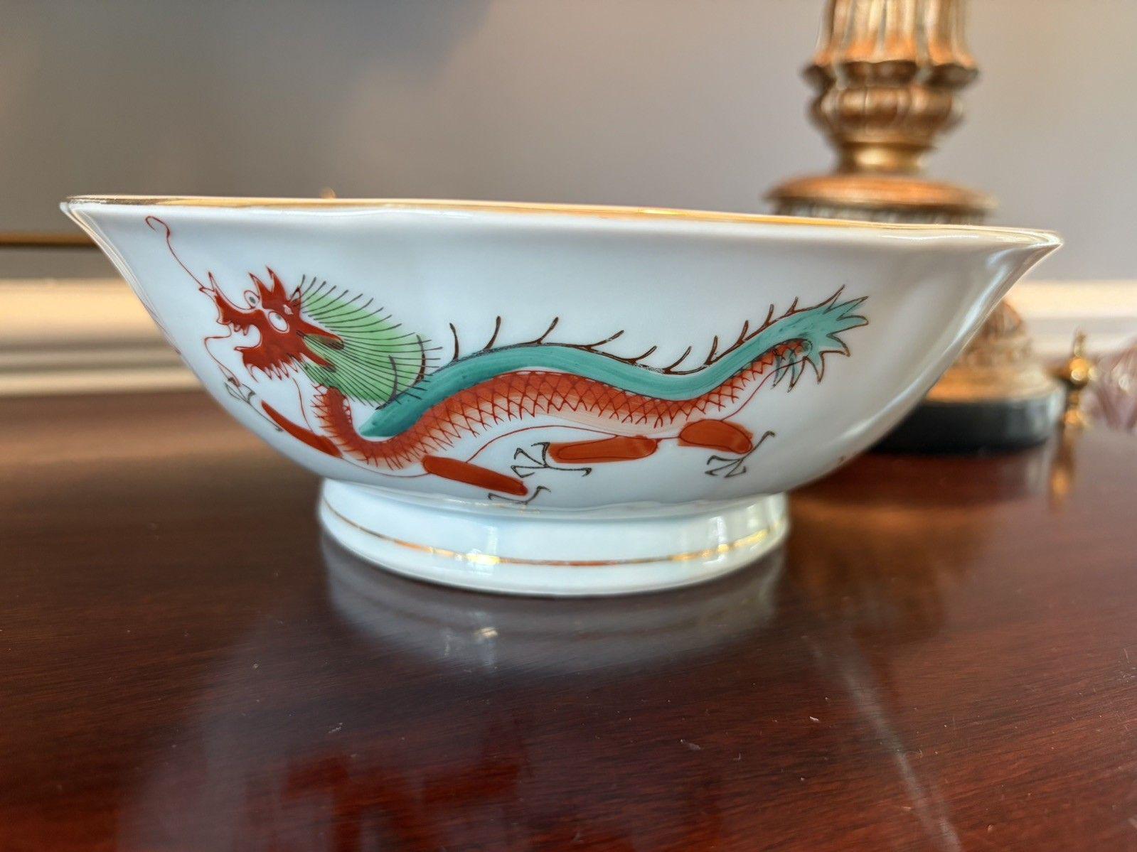 大清　ドラゴン装飾 ボウル Vintage Chinese Dragon Bowl - Etsy