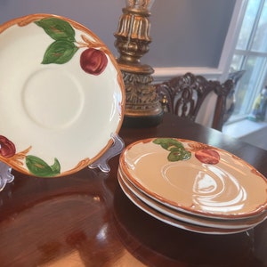 4 platillos de vajilla Franciscan Ware Apple Pattern 5 7/8"