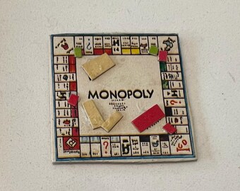 Vintage Miniature MONOPOLY Game Board Dollhouse