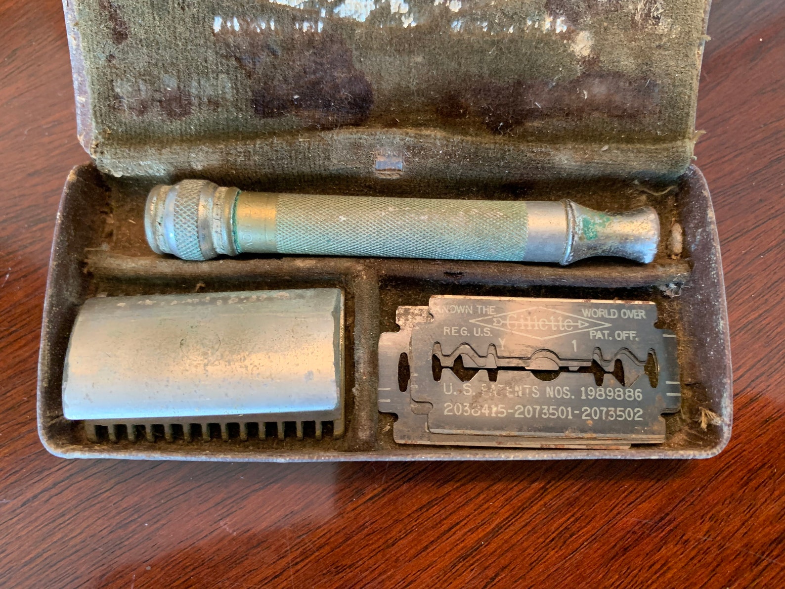 Antique Shaving Set Gillette Razor Shave Brush & Bowl Early Etsy