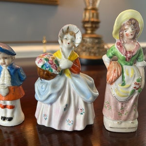 Vintage Hand Painted in Japan Figurines Victorian Women and Boy