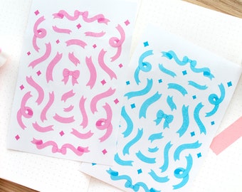 Pretty Ribbon Vinyl Holographic Deco Sticker Sheet | Polco Holo Sticker, Kpop  Toploader Decoration Sticker, Polaroid Stickers, Photocard