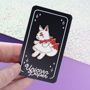 Kitsune Enamel Pin | Fox Pin | Japanese Fox Enamel Pin | Kitsune Gift | Fox Fire | Japan Fox Spirit Pin | Kawaii pin gift | Fox enamel pin