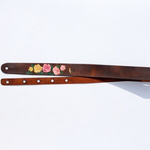 ukulele strap, ukulele accessories, rose custom strap ukulele image 5