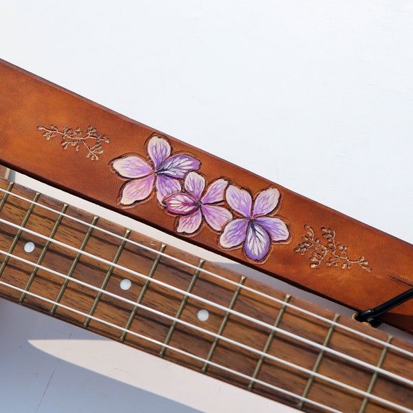 ukulele strap - personalized ukulele accessories leather