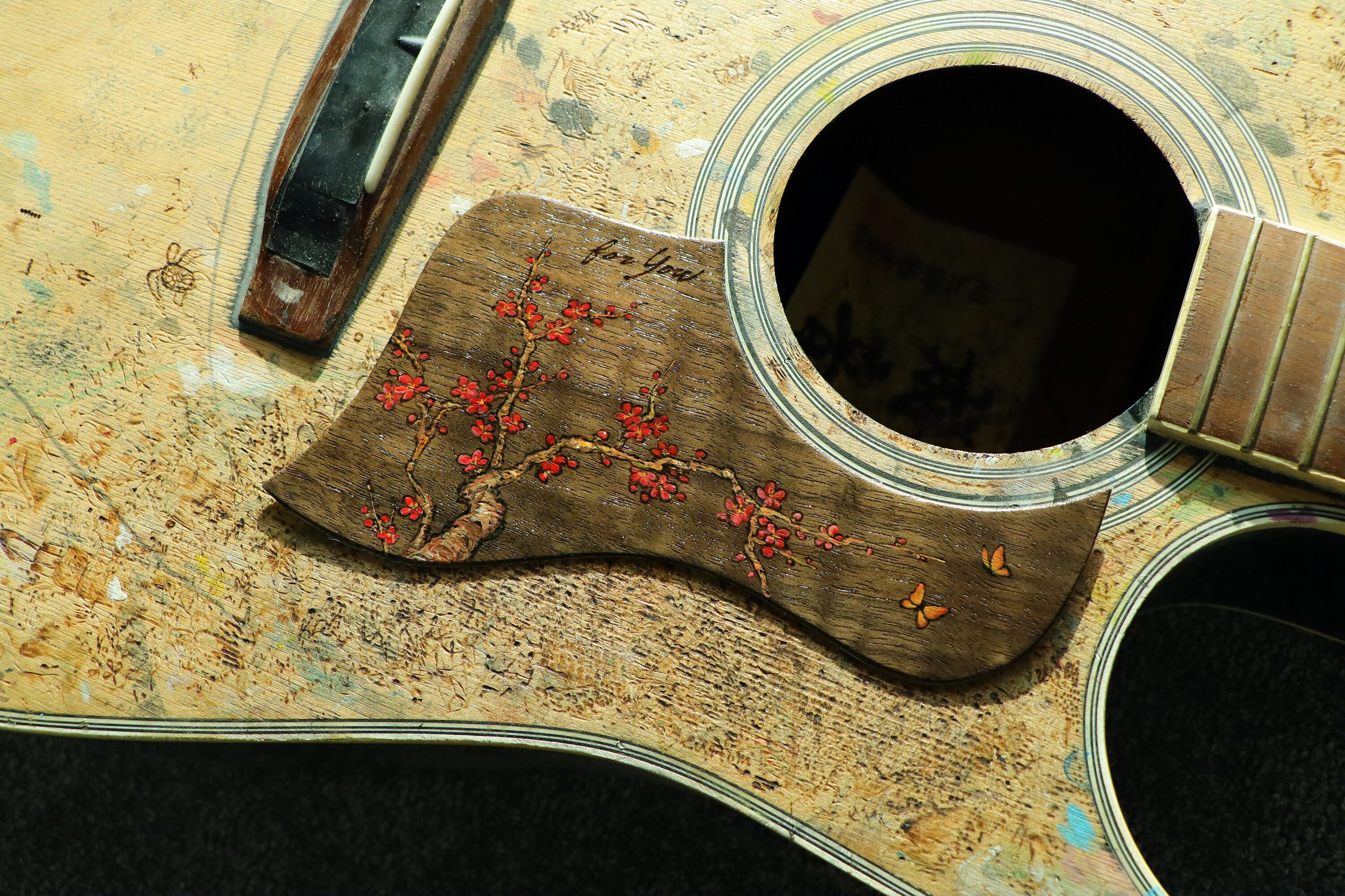 Pickguard Acoustic Pickguard Custom Guitar Wooden Pickguard Etsy