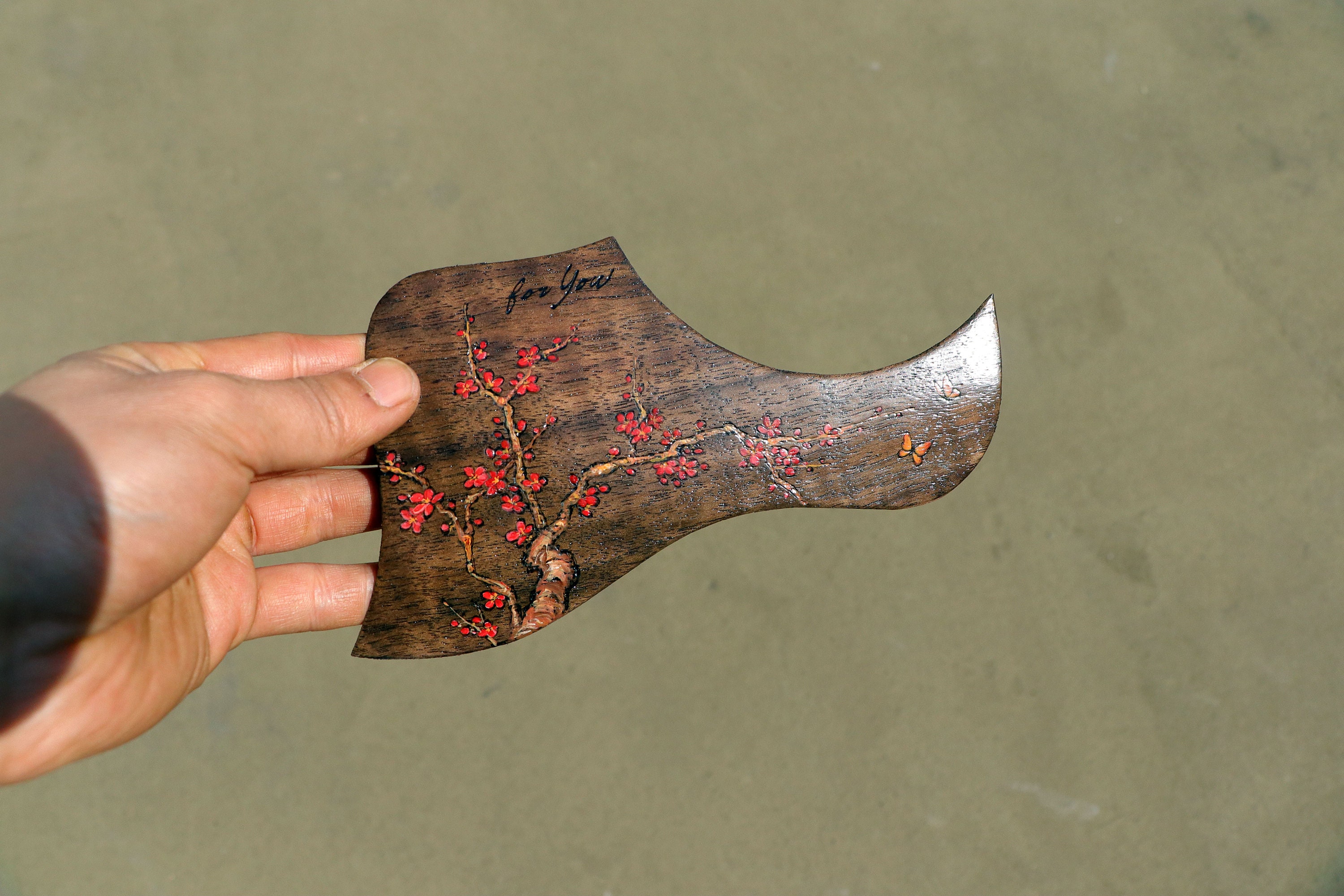 Pickguard Acoustic Pickguard Custom Guitar Wooden Pickguard Etsy