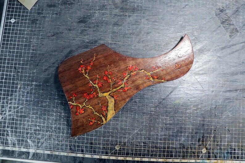 Pickguard acoustic pickguard custom guitar wooden pickguard Etsy