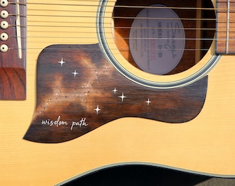 acoustic guitar pickguard, handmade pickguard, guitar custom, wood pickguard, custom pickguard