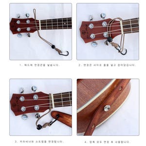 ukulele strap, ukulele accessories, rose custom strap ukulele image 10