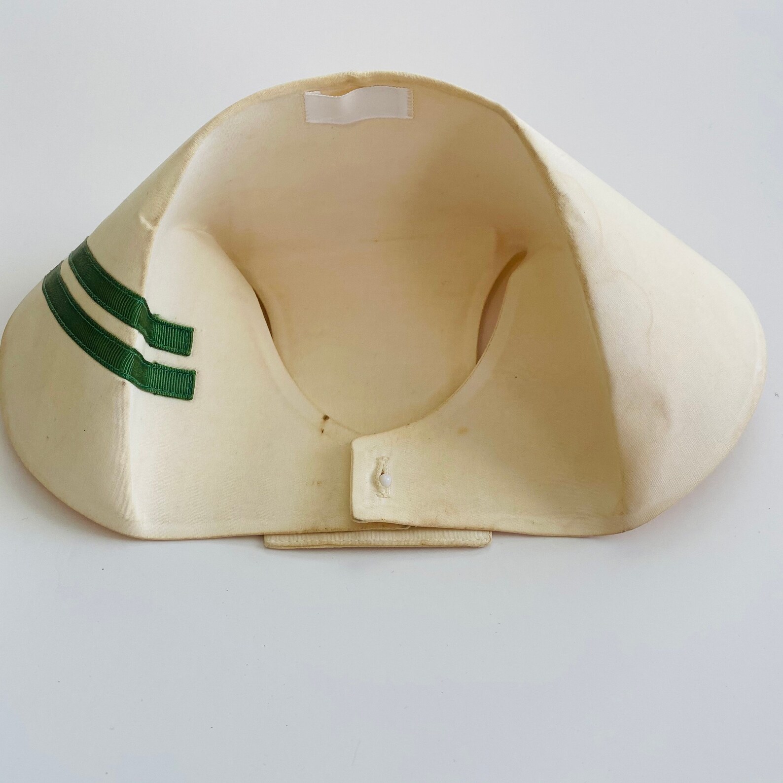 Vintage Nurse Cap 1960s Nurses Cap In Off White With Olive Etsy