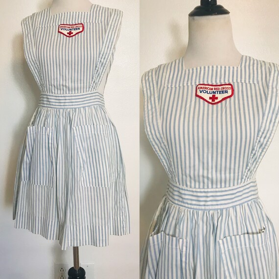 Vintage Volunteer Red Cross Pinafore Dress Vintage