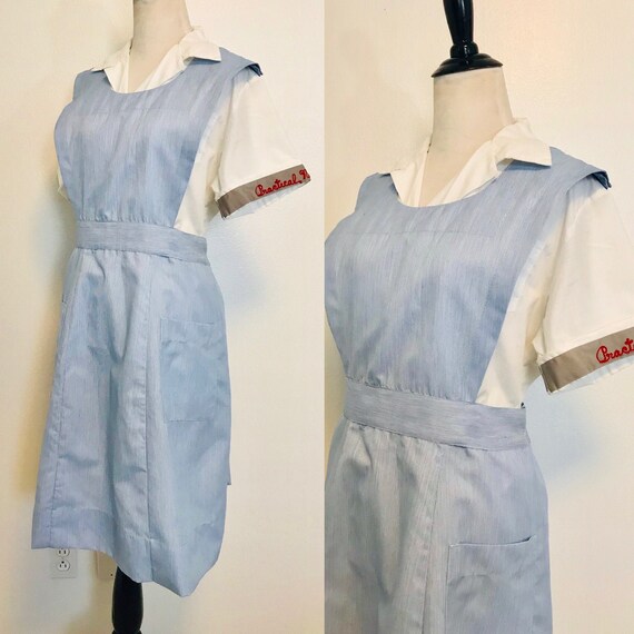 Vintage Dress, Vintage Nurse Uniform 1950s Dress a