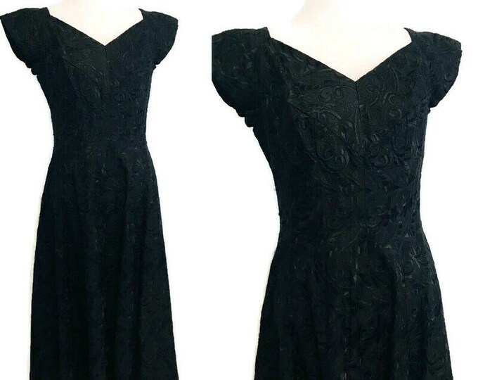 Vintage Little Black Dress Vintage 1960s Black Brocade Dress Etsy