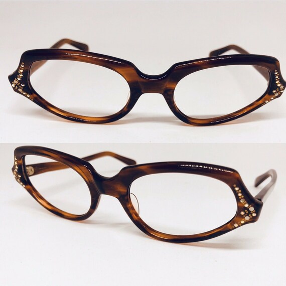 Vintage Rhinestone Eyeglasses Vintage 60s Eyeglass