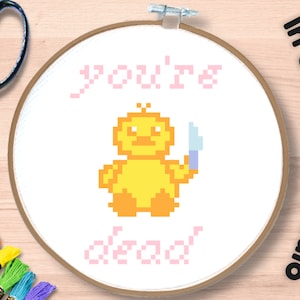 You&#39;re Dead Chick Cross Stitch Funny Subversive Cute Animal Pattern Download