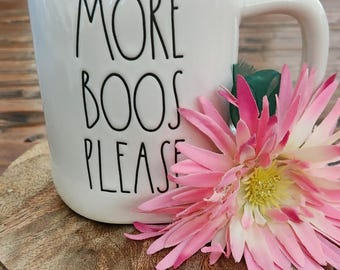 Rae Dunn Halloween Mug: "MORE BOOS PLEASE" Artisan Collection