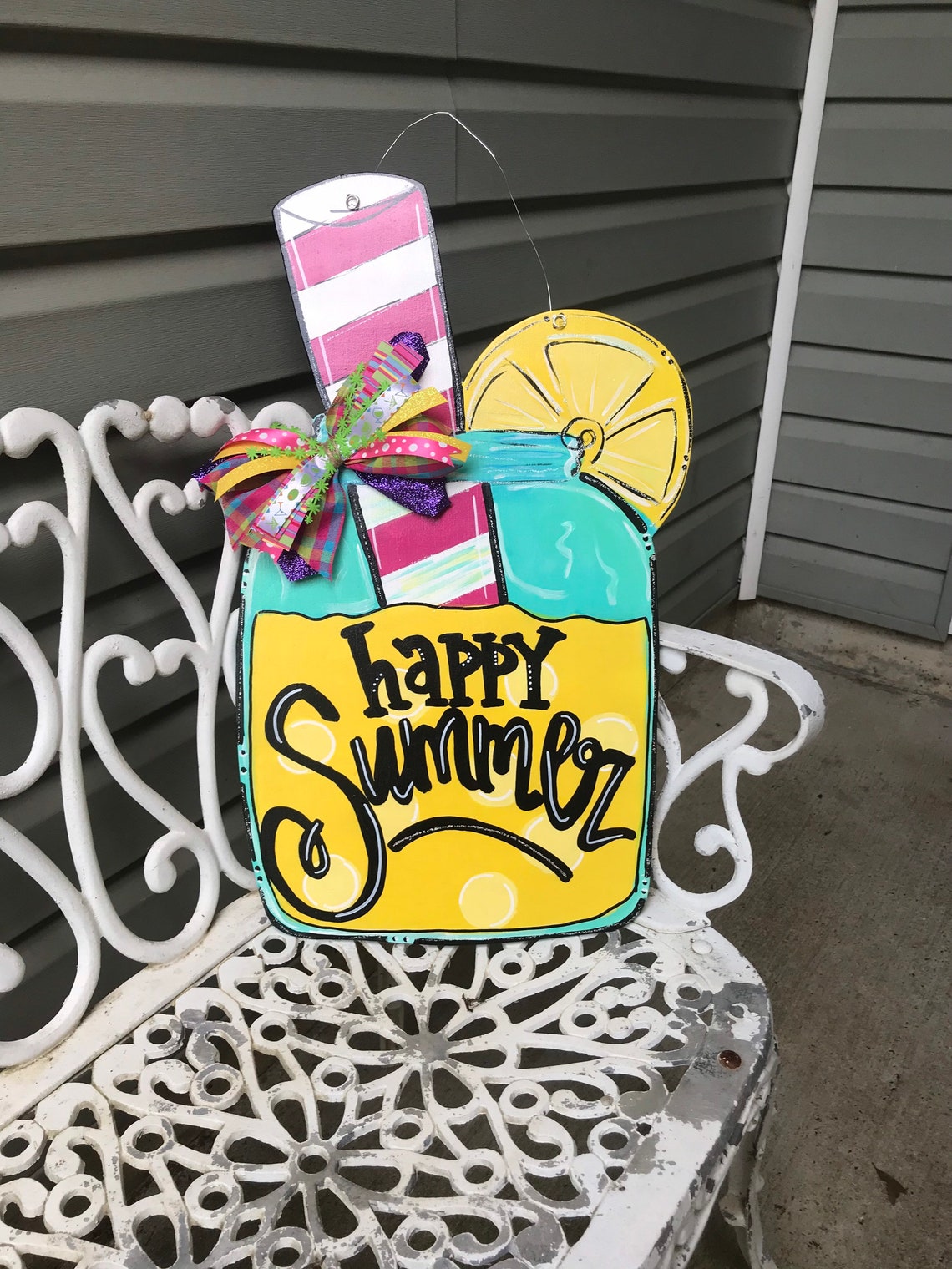 Lemonade in mason jar Mason jar of lemonade brightly colored Etsy