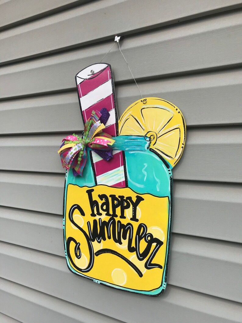 Lemonade in mason jar Mason jar of lemonade brightly colored Etsy