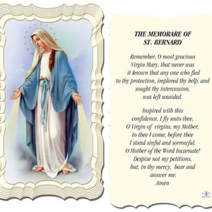 Catholic Holy Card, Catholic Prayer Card, Catholic Cards, Catholic gift, Holy Cards, Catholic Holy Cards, Religious Birthday Gift for her