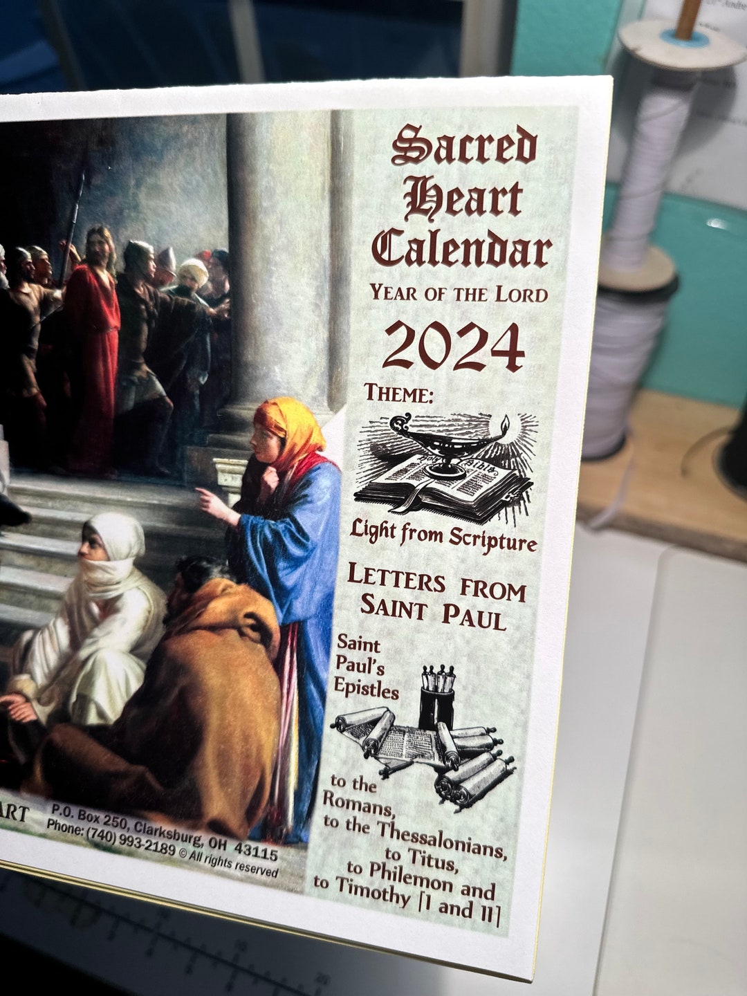2024 CATHOLIC CALENDAR, Roman Catholic Calendar, Catholic Wall Art