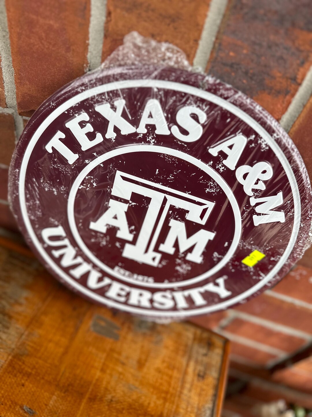 Aggieland Sign Texas A&M Aggieland Wreath Sign: Embossed Aluminum, Officially Licensed ...