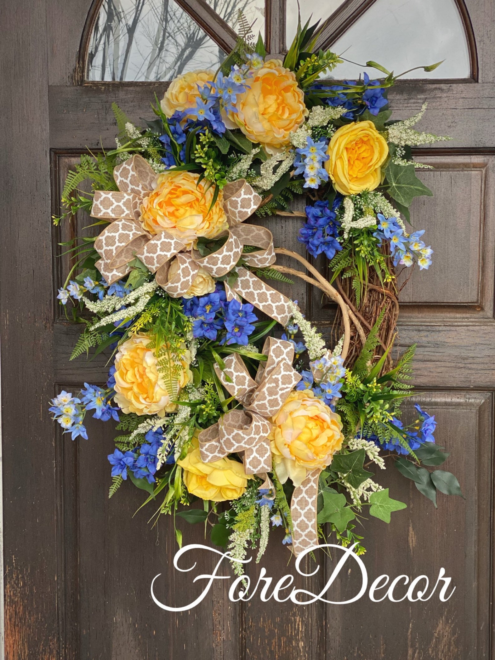 Summer Wreath Front Door Summer Wreath Front Door Wreath Etsy