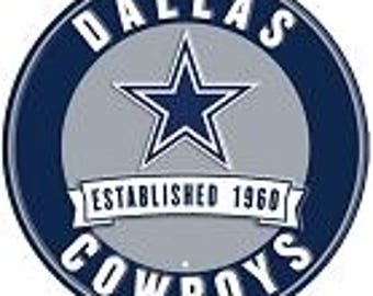 Dallas Cowboys Football Sign: Officially Licensed Aluminum Decor